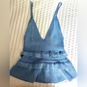 BCBG knit peplum top